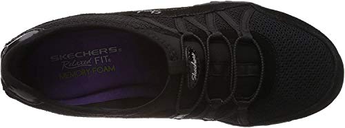 Skechers Sport Women's Relaxation Fashion Sneaker,Black,9 M US