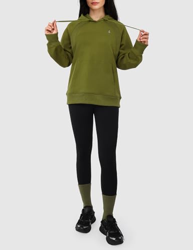 Orolay Women's Casual Hoodies Long Sleeve Sweatshirts Pullover Tops Fashion Spring Activewear with Pocket Green X-Small