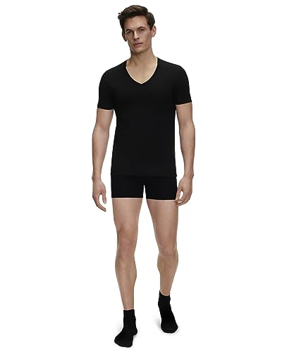 FALKE Men Daily Comfort Deep V-Neck M 2 Pieces, Black (Black 3000), S