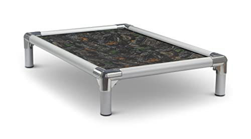 Kuranda Chewproof Bed - Silver Aluminum - 30" x 20" - Cordura Nylon - Burgundy