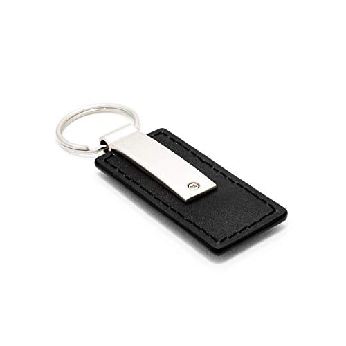 Au-Tomotive Gold, INC. Honda Logo Black Leather Key Chain Keychain Keyring, Official Licensed