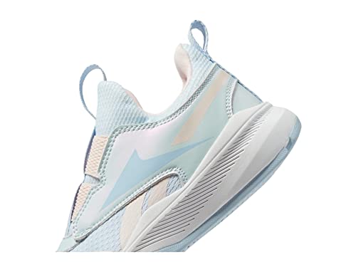 Reebok Girls XT Sprinter Slip Sneaker, Feel Good Blue/Porcelain Pink/White, 2 Little Kid