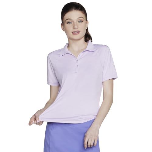 Skechers Women's Go Dri Swift Club Polo Shirt, Orchid Bloom, X-Small