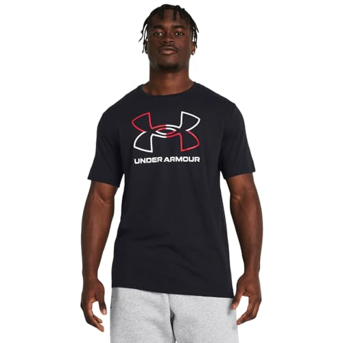 Under Armour Men's Global Foundation Short Sleeve T Shirt, (001) Black/Red/White, X-Large