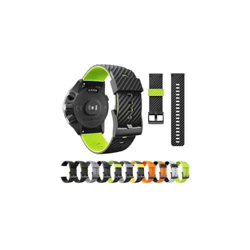 Yenle Watch band Fit for Suunto 7/Suunto 9/9 Baro/9 Spartan/9 GPS Soft Silicone Sports Watchband Replacement Band(Orange)