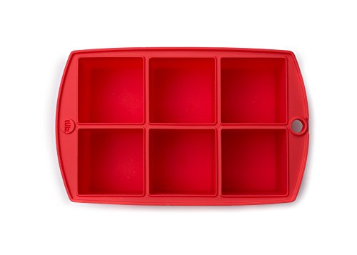 Tulz Mega Ice Block Tray, Silicone, Ruby