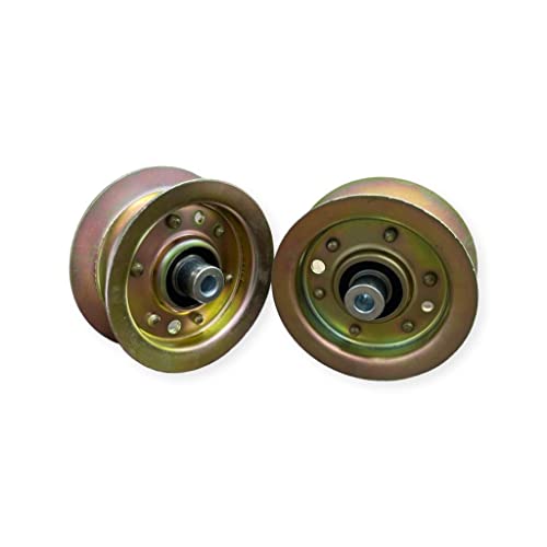 Flat Idler Pulley for Exmark Toro 50 54 inch Deck Quest E-Series S-Series Timecutter 106-2175 2 Pack