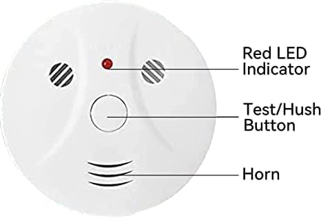 3 Pack Combination Smoke and Carbon Monoxide Detector Battery Operated, Travel Portable Photoelectric Fire&Co Alarm for Home, Kitchen