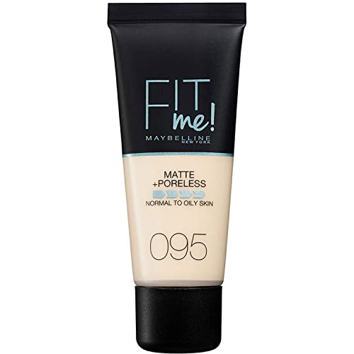 Maybelline New York Fit Me Matte + Poreless Liquid Foundation, Pouch Format, 115 Ivory, 1.3 Ounce