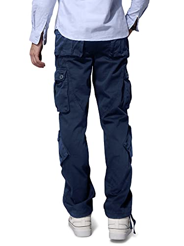 Men's Casual Camo Cargo Work Pants with 8 Pockets Army Military Combat Hiking Camo 169 Size 30