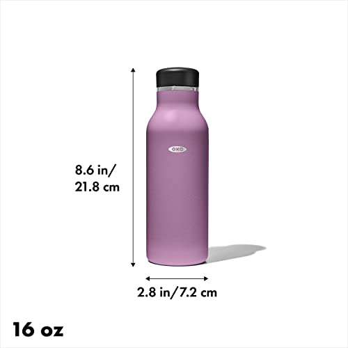 OXO Strive 20oz Insulated Water Bottle with Standard Lid - Topaz Blue