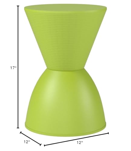 Modway Haste Contemporary Modern Hourglass Accent Stool in Green