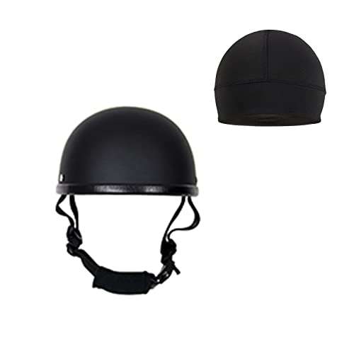 Basic Eagle Novelty Caps Light Weight German Novelty Headgear with Adjustable Chin Strap Cap with Liner Hat (US, Alpha, Small, Black Matte)