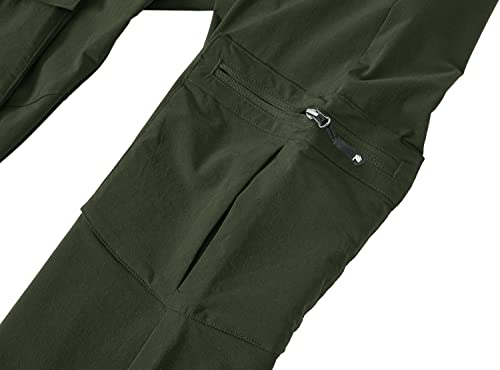 YSENTO Women's Hiking Pants Lightweight Stretch Quick Drying UPF 50 Camping Travel Work Cargo Pants 6 Pockets Zipper Pockets Grey Purple Size S