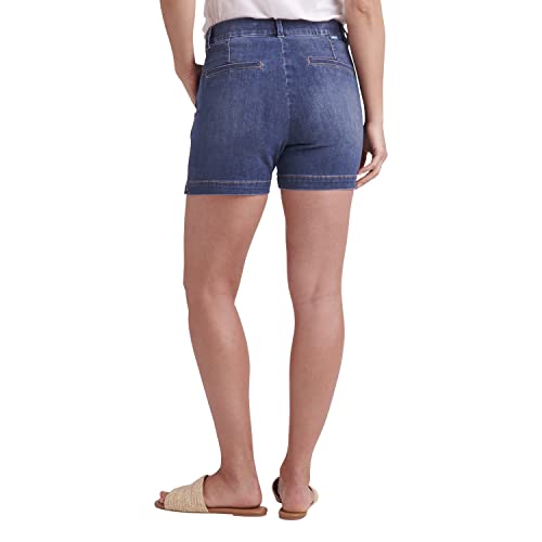 JAG Jeans Women's Maddie Mid Rise 5" Pull-on Short, Coral Blue, 0