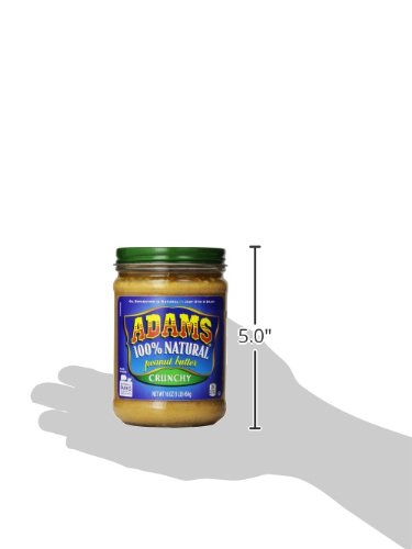 Adams 100% Natural Crunchy Peanut Butter, 16 Ounces