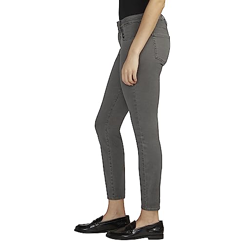 JAG Jeans Women's Cecilia Mid Rise Skinny Pants, Dark Charcoal, 0