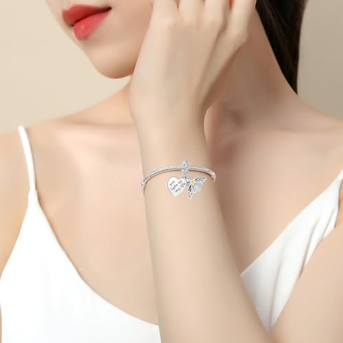 ZHIPAL 925 Sterling Silver Charm for Bracelet Necklace Dangle Love Mom best friends dangle Butterfly Party Birthday Charm Beads Princess dress Gift for Women (Princess dress)