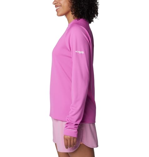 Columbia Women's PFG Solar Stream Long Sleeve, Tiki Pink, Small