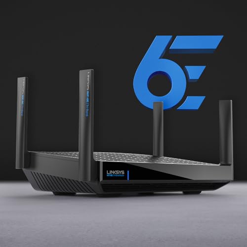 Linksys Hydra Pro Mesh WiFi 6E Router MR7500 Tri-Band WiFi Mesh Router AXE 6600 For Wireless Internet For The Home, Work, And Guest House - Connect 55+ Devices, 2,700 Sq Ft