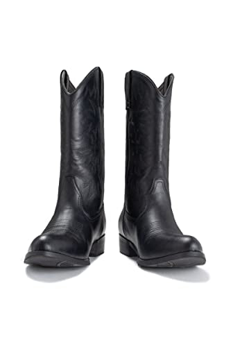 IUV Cowboy Boots For Men Western Boot Durable Classic Embroidered Snip Toe Boots