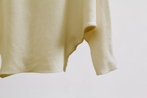 EDSTAR Boat Neck Batwing Sleeves Dolman Knitted Sweaters Autumn/Winter Pullovers Tops for Women (Short Sleeve, Dark Blue)