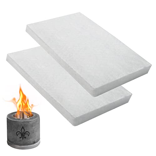 MADHOLLY 12" x 8" × 1" Thicken Premium Ceramic Wool for Portable Tabletop Firepit to Extend Burn Time - Ceramic Wool Wick Sponge Ceramic Fiber Insulation for Bioethanol Fireplaces, 1Pack