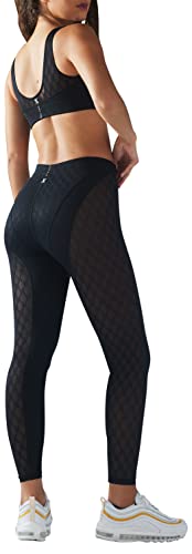 Savage X, Womens, Peak Performance High-Waist Mesh Legging, Red Cocoa, 1X