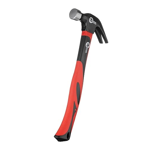 INTERTOOL Claw Hammer, 16 oz. Fiberglass Shock Absorbing Handle, 1 lb., Framing, Nails, Carpentry, General Purpose HT-0223