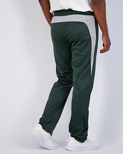 Real Essentials 3 Pack: Men's Active Athletic Casual Tricot Open Bottom Sweatpants with Pockets (Available in Big & Tall) Set 8, 4X