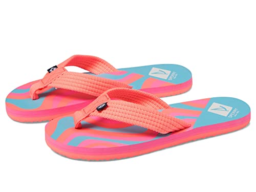 Sperry Calypso Sport Sandal, Coral Multi, 1 US Unisex Big Kid