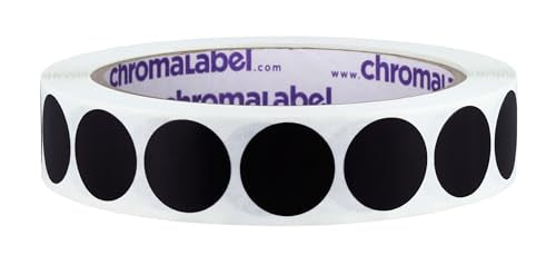 ChromaLabel 3/4 Inch Circle Sticker Labels, Easy to Write On Round Colored Stickers, Removable Sticky Dots - 1000 Color Coding Labels per Roll, Purple Label