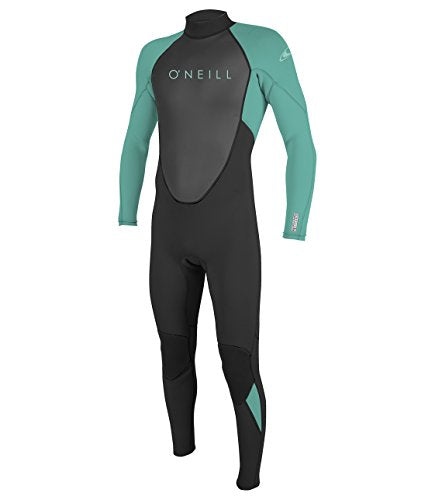 O'NEILL Unisex Child Youth Reactor-2 3/2mm Back Zip Full Wetsuits, Black/Aqua, 8 US