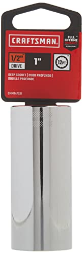 CRAFTSMAN Deep Socket, SAE, 1/2-Inch Drive, 11/16-Inch, 12-Point (CMMT47524)