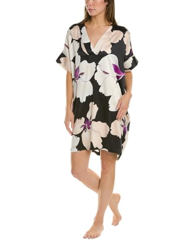 N Natori Women's Sleepshirt Length 36", Teal W/Blue, Small