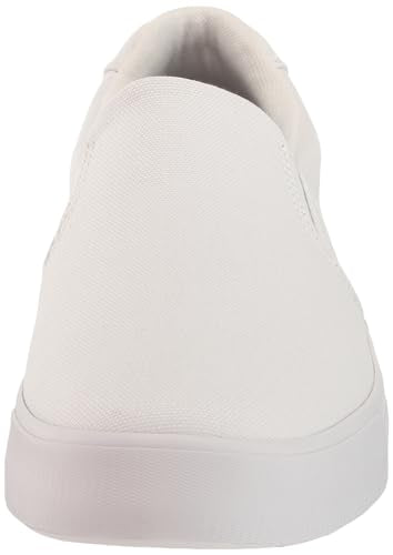 Keds Women's Pursuit Slip ON Sneaker, White Leather, 12 Wide