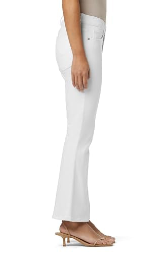 HUDSON Women's Petite Nico Mid Rise Cropped Bootcut Jean, White, 34
