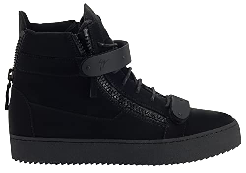 Giuseppe Zanotti, Coby Mid-Top Sneakers Cotton, 7, Black