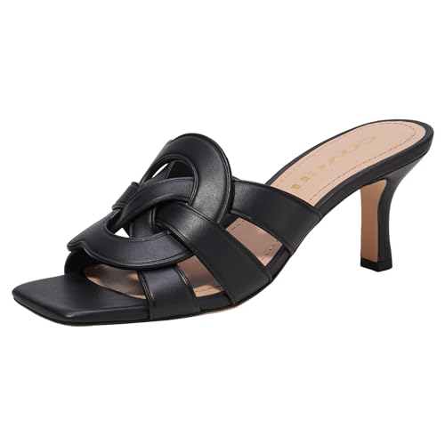 Coach Women's Tillie Leather Sandal Pump, Black, 11