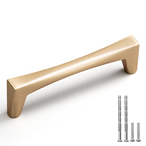 YAGU 5 Pack Brushed Dark Gray Cabinet Handles, 5 inch (128mm) Hole Center Kitchen Drawer Pulls Black Nickel Zinc Alloy Hardware for Furniture Cupboard Dresser Closet Wardrobe