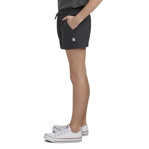 Hurley Girls' Soft Knit Pull On Shorts, Black, M