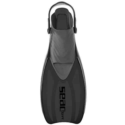 Seac Sprint Snorkeling Fins - Black, Large/X-Large