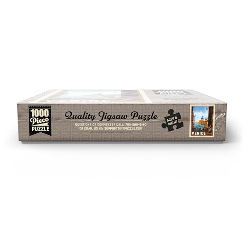 MyPuzzle Italy, Venice: La Dolce Vita, Vintage Poster - Premium 1000 Piece Jigsaw Puzzle for Adults