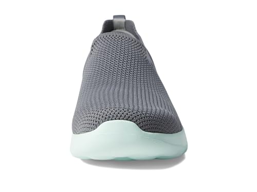 Skechers Women's GO Walk Joy-Sensational Day Sneaker, Gray/Mint, 10