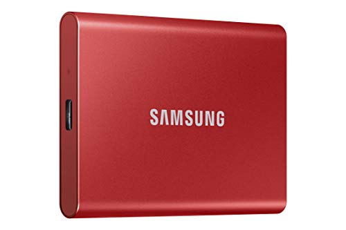 Samsung T7 Portable SSD - 500 GB - USB 3.2 Gen.2 Externe SSD Metallic Red (MU-PC500R/WW)