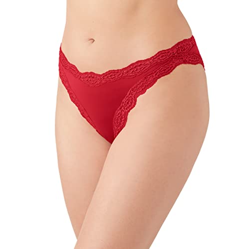 Wacoal Women's Softly Styled Hi Cut Brief Panty, Barbados Cherry, Small