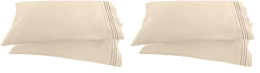 Elegant Comfort 1500 Thread Count Embroidered Egyptian Quality Luxurious Silky Soft WRINKLE & FADE RESISTANT 2-Piece Pillowcase, Standard/Queen Size, Pink