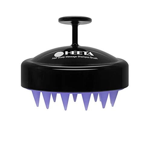 HEETA Scalp Massager Hair Growth, Soft Silicone Bristles to Remove Dandruff and Relieve Itching, Scalp Scrubber for Hair Care Relax Scalp, Shampoo Brush for Wet Dry Hair, Upgraded Material, Green