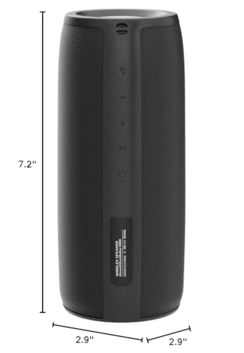 Bluetooth Speaker,MusiBaby M88 Speakers,Dual Pairing, Bluetooth 5.3,Loud Stereo Sound,Booming Bass,30H Playtime for Home& Outdoor Party,Beach,Portable Speaker,Gifts(Black)