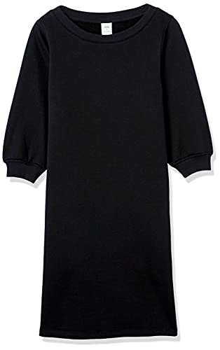 Amazon Essentials Women's Fleece Blouson Sleeve Crewneck Sweatshirt Dress (Available in Plus Size), Black, 5X